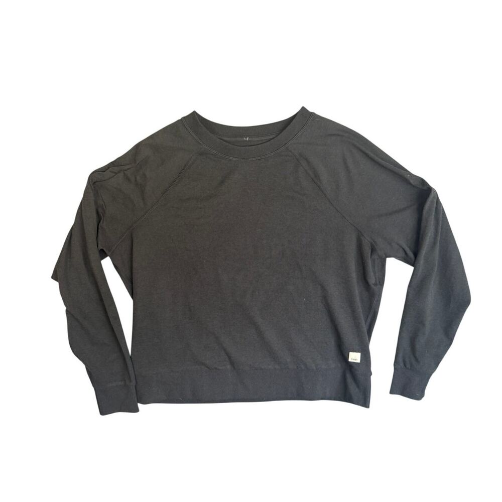 Vuori Halo Crewneck Black Heather Charcoal Long Sleeve XS